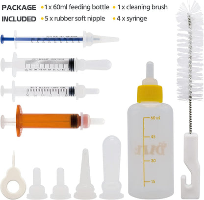 Puppy Kitten Bottle for Nursing, Newborn Baby Dog Cat Rabbit Feeding Feeder5
