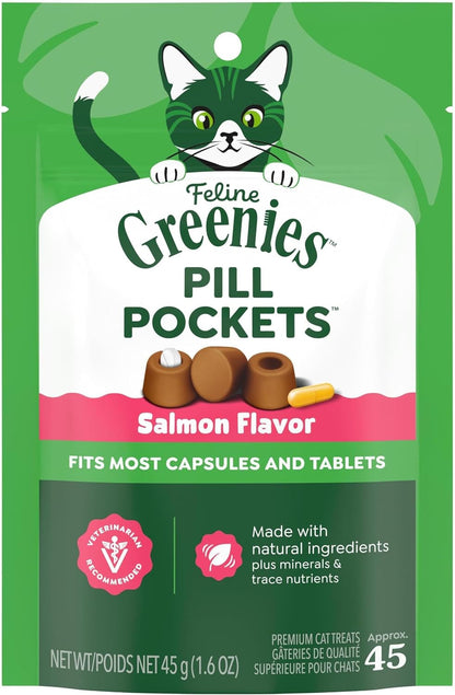 Greenies Feline Pill Pockets Soft Cat Treats, Chicken Flavor, 85 Count | #1 Vet-Recommended, Moldable Pocket Hides Pills, No Artificial Flavors or Preservatives, Real Ingredients18
