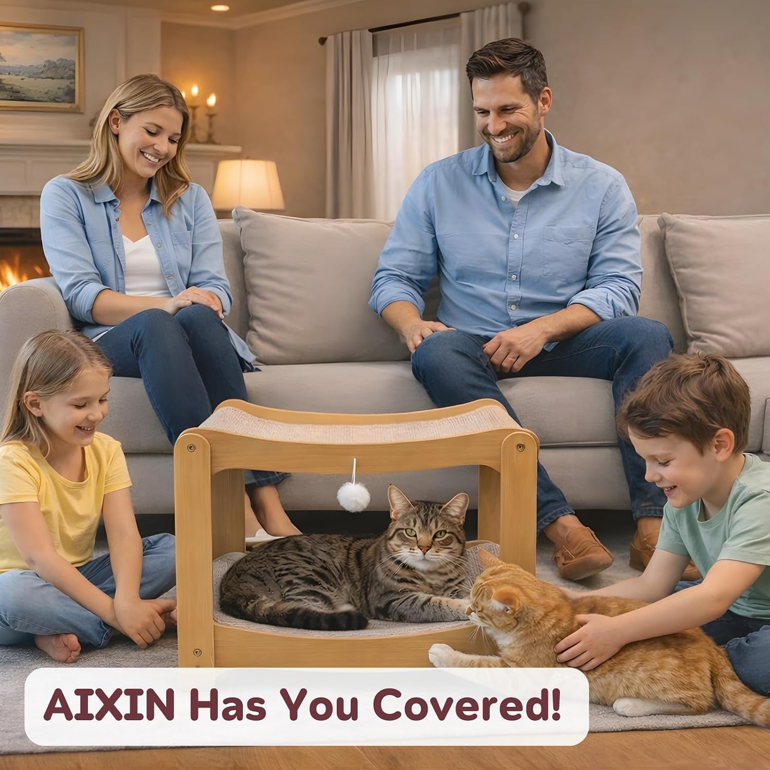 aixinpet-two-level-sisal-cat-scratcher-bed-sturdy-cat-scratching-post-with-scratch-pad-hammock-bed-comfortable-cats-bed-for-indoor-kittens-adult-cats-sturdy-wooden-frame-protect-furniture