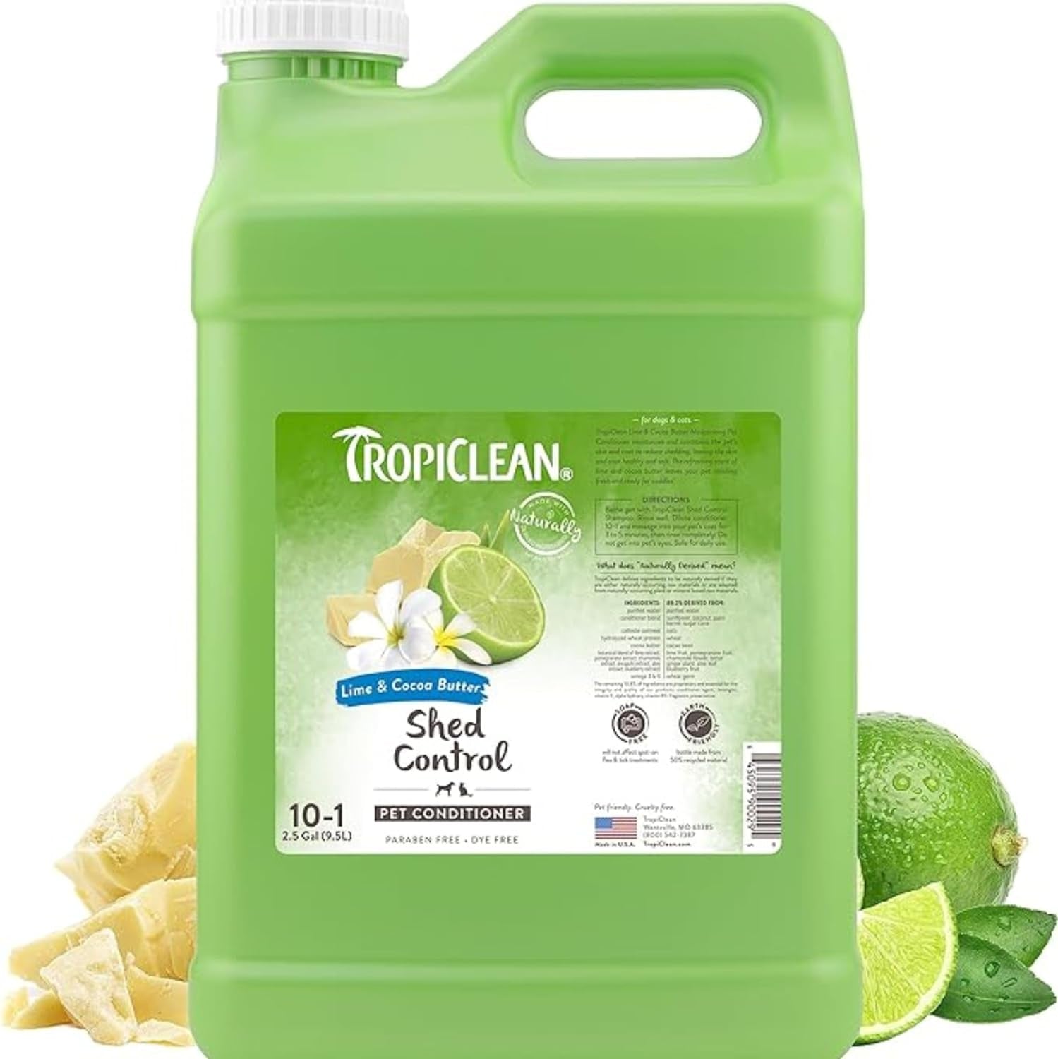 tropiclean-deshedding-dog-conditioner-reduces-shedding-softens-coat-puppy-safe-made-in-the-usa-lime-cocoa-butter-scent-20oz