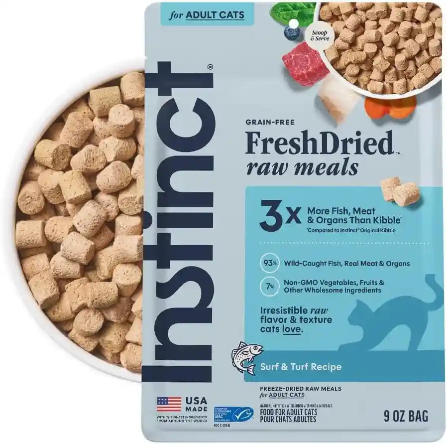 instinct-freeze-dried-raw-meals-natural-cat-food-chicken-9-5-oz-bag-freshdried-raw-93-meat-organs-7-non-gmo-vegetables-fruits-other-wholesome-ingredients-supports-overall-vitality