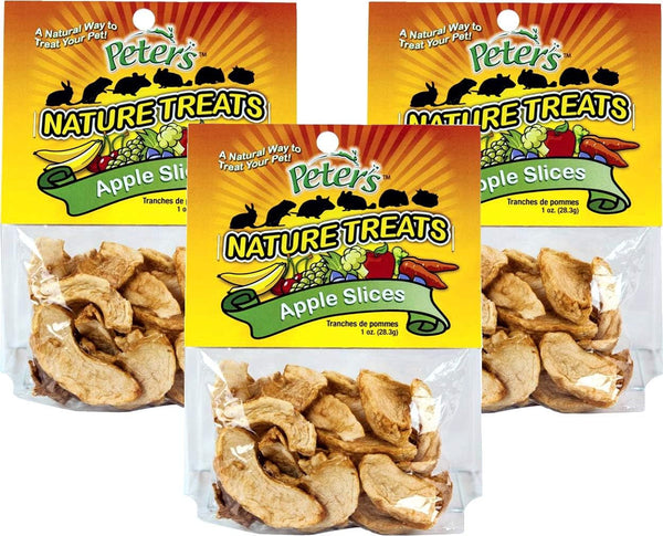 Peters (3 Pack) Apple Slices Small Animal Nature Treats, 1 Ounce per Bag1