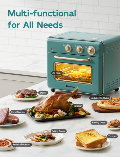 21 QT Capacity and 6-In-1 Multifunctional Toaster Oven & Air Fryer | Compact Toaster Ovens Countertop, 1500W Rapid Heat and All Stainless Steel Use for Bake/ Toast/ Broil/ Air Fryer/ Defrost4