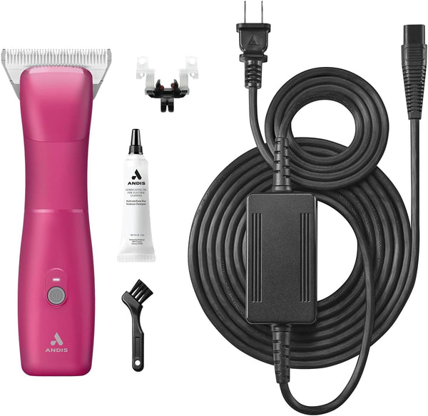 Andis 562772 Emerge Cord/Cordless Clipper, Includes #30 Ceramicedge, Pink | Wide Ceramic Blade Runs Cooler, Powerful Motor, Detachable Blade System, Dog Grooming Clipper2