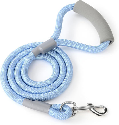 Mile High Life Dog Leash, 6FT X 1/2IN Pink, with Padded Handle | Heavy-Duty Nylon Rope Leash with Soft Handle & Steel Tips. Comfortable Grip for Daily Walks with Small to Large Dogs.15