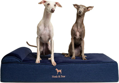 NOAH & PAW Large Dog Bed, 35X25X8.7 Inch, Orthopedic Dog Beds, Eggshell Memory Foam Infused with Cooling Gel, Water Resistant, Machine Washable, Includes Inner Cover (Velvet Collection)10