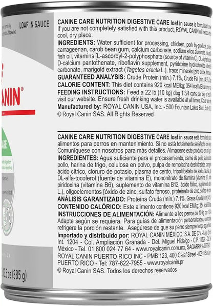ROYAL CANIN Canine Care Nutrition Digestive Care Adult Loaf in Sauce Dog Food, 13.5 Oz (Pack of 12)2