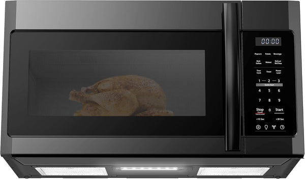BLACK+DECKER over the Range Microwave Oven, 1.7 Cu.Ft, 1000W, Black | over the Stove Microwave, Vent Fan, One-Touch Auto Cook, 10 Power Levels, Child Lock1