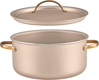 Radiant Nonstick Cookware/Pots and Pan Set with Lids and Prestige Kitchen Cooking Tools, Dishwasher Safe, 12 Piece, Champagne9