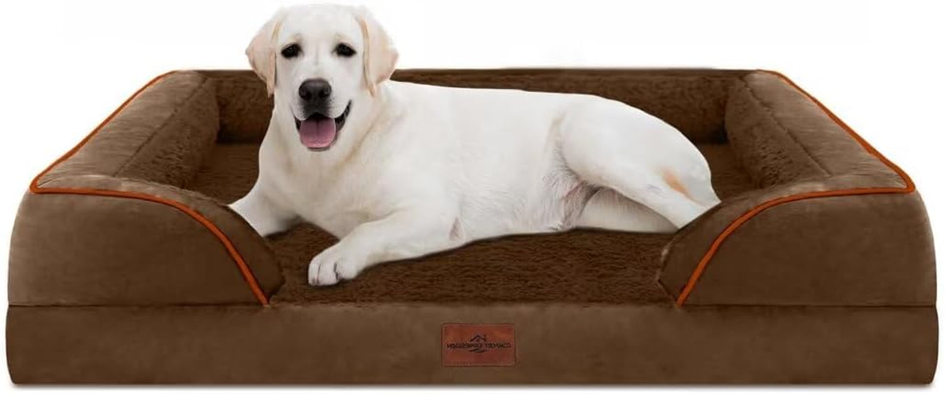 comfort-expression-orthopedic-dog-bed-for-extra-large-dogs-with-bolster-waterproof-dog-couch-bed-with-washable-cover-non-slip-bottom-supportive-egg-crate-foam-xl-pet-bed-42x30-inch