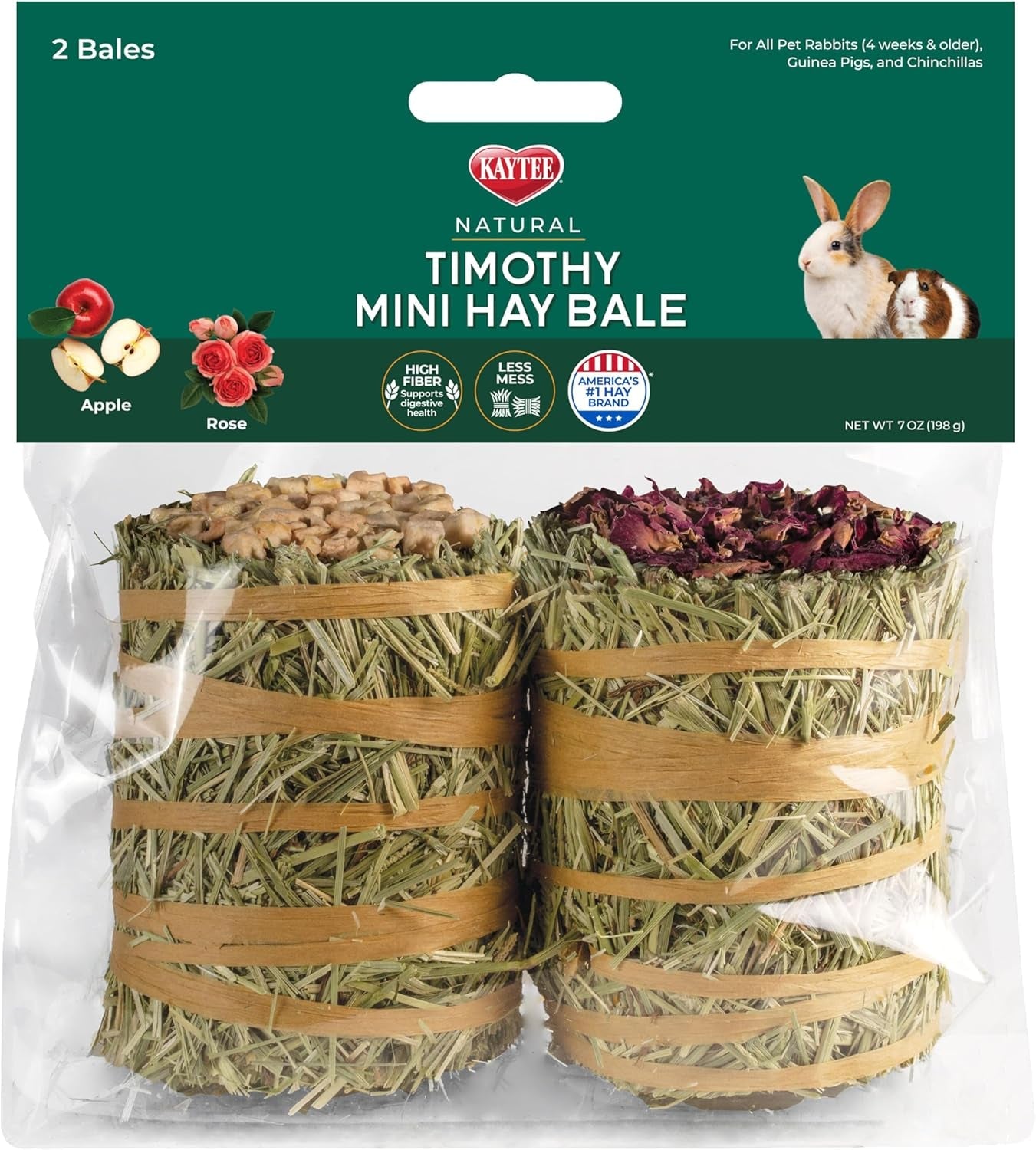 kaytee-field-forest-mini-hay-bales-apple-and-rose-2-pack-7-ounces
