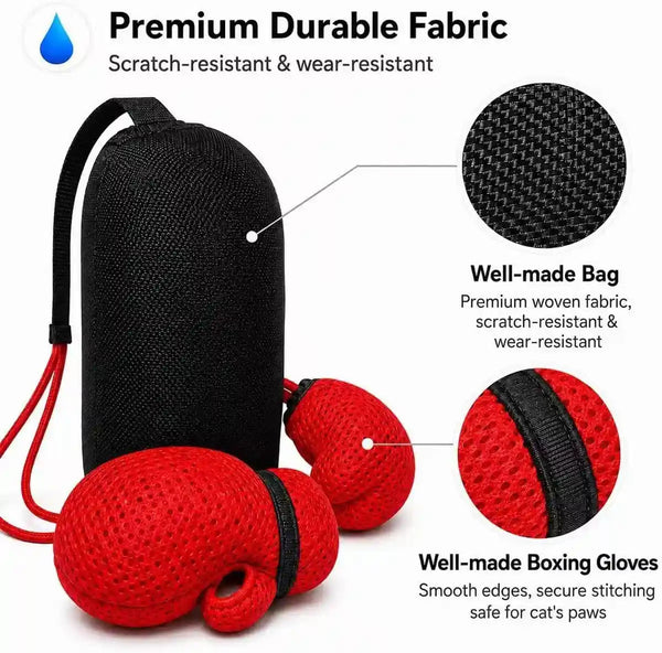 MOYEE Cat Punching Bag Toy, Interactive Punch Cat Toy with Dangling Boxing Gloves, Sturdy ABS Suction Cup Base Wobble Cat Boxing Toy for Indoor Cats Exercise & Mental Stimulation5