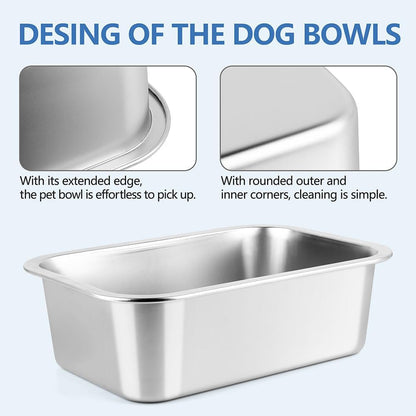 Stainless Steel Dog Water Bowl: 1.25 Gallons Metal Pet Water & Food Bowl No Spilling - High Capacity Dog Bowls for Medium, Larges, X-Large Dogs6