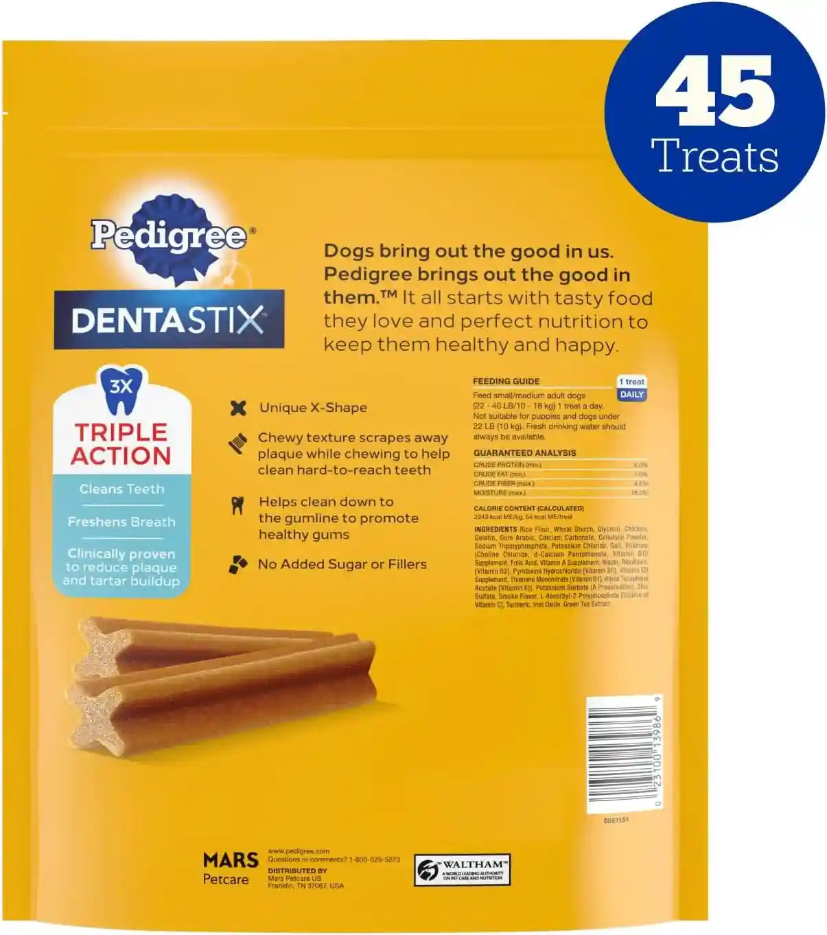 pedigree-dentastix-small-medium-dog-dental-treats-original-45-count-original-chicken-flavor-triple-action-dental-care-reduces-tartar-cleans-teeth-freshens-breath-for-dogs-7-22-lbs