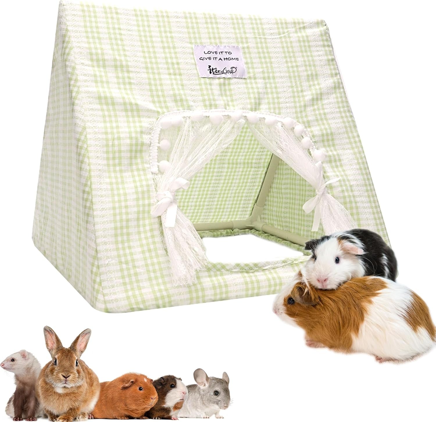 jenvd-guinea-pig-hideout-large-with-curtain-machine-washable-bunny-hideout-bottomless-guinea-pig-hide-tent-houses-habitats-easy-clean-small-animal-hideout-for-pet-rabbit-rat-chinchilla-squirrel