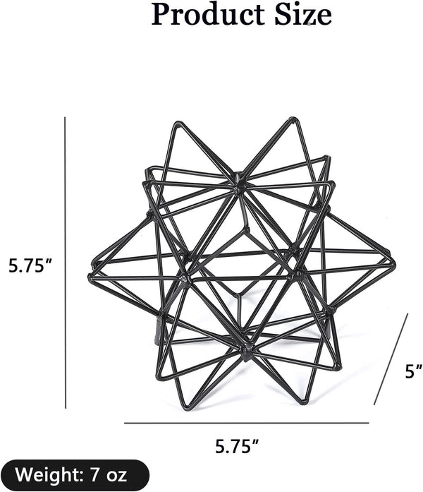 Metal Table Top Decor, 3D Metal Geometric Sculpture, Abstract Sculpture for Home Decor, Table Decorations for Home, Decorative Sphere Art Decor for Living Room, Office, Bedroom3