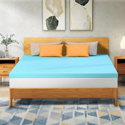 Twin XL Mattress Topper 3 Inch Cooling Gel Memory Foam, Certipur-Us Certified Topper & Pad for Back Pain Relief, Soft Breathable Bedding with Pressure Relief (Blue)7