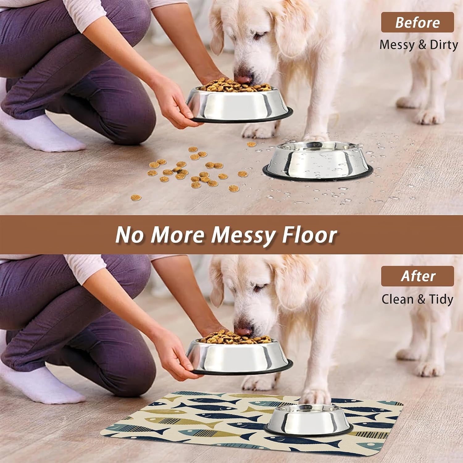 fish-boho-dog-food-mat-for-floors-ocean-absorbent-quick-dry-pet-feeding-mat-cat-dog-bowl-mats-for-food-and-water-non-slip-pet-accessories-supplies-12x20