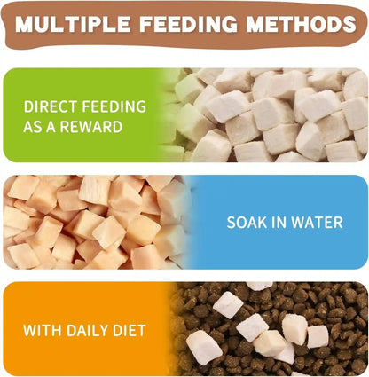 Dancing Tail Freeze Dried Raw Cat and Dog Treats, Healthy Limited Ingredient Chicken Cube Weight Control Traing Treats for Small Dogs Cats 5 Ounce4