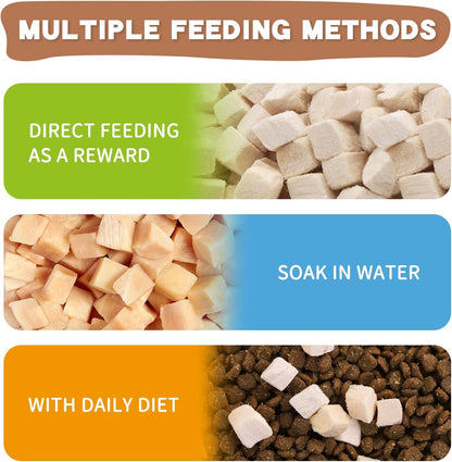 Dancing Tail Freeze Dried Raw Cat and Dog Treats, Healthy Limited Ingredient Chicken Cube Weight Control Traing Treats for Small Dogs Cats (Chicken)4
