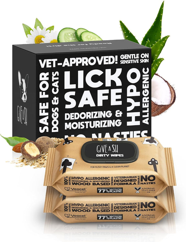 G.A.S Lick-Safe Daily Pet Wipes for Dogs and Cats, Unscented, 100 Count | Plant Based Lyocell Fibers, Certified Cruelty Free, Vet Approved, Hypoallergenic, for Paws Face Body and Butt, 10% to Charity9