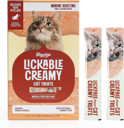 Havira Healthy Lickable Creamy Cat Treats Urinary Help – Chicken & Salmon Flavor Squeeze Treats with Cranberry & Dl-Methionine, Functional Snacks with Real Shredded Chicken, Grain Free7