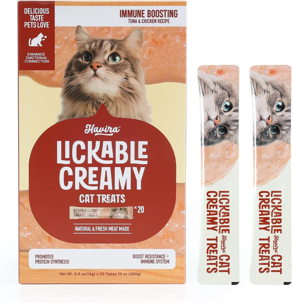 Havira Healthy Lickable Creamy Cat Treats Urinary Help – Chicken & Salmon Flavor Squeeze Treats with Cranberry & Dl-Methionine, Functional Snacks with Real Shredded Chicken, Grain Free7