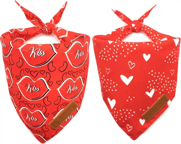 Realeaf 4Th of July Dog Bandanas 2 Pack, Reversible American Flag Pet Scarf for Boy and Girl, Premium Durable Fabric, Patriotic Bandana for Large and Extra Large Dogs (X-Large)14