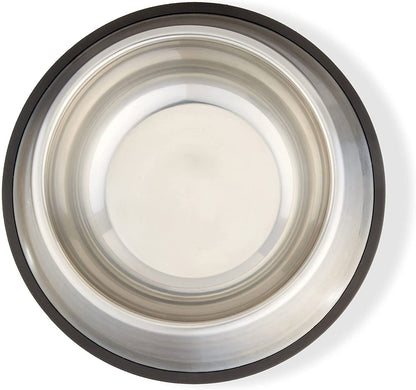 Amazon Basics Stainless Steel Non-Skid Dog Water and Food Bowls, Dishwasher Safe, Rust Resistant, 38Oz Capacity, 10 X 2.8 Inches, 2-Pack4