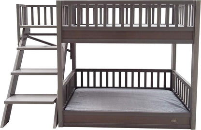 New Age Pet ECOFLEX Aspen Dog Bunk Bed in Grey, Memory Foam Cushions, Wide Stairs, Non Toxic, Easy Assembly2
