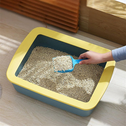 Dog Potty Training Toilet ﻿ Cat Litter Tray Semi-Enclosed Box Splashproof Large Kitten Poop Open Sand Table Toilet Kitty Supplies Are Available in Four Colors(A)6