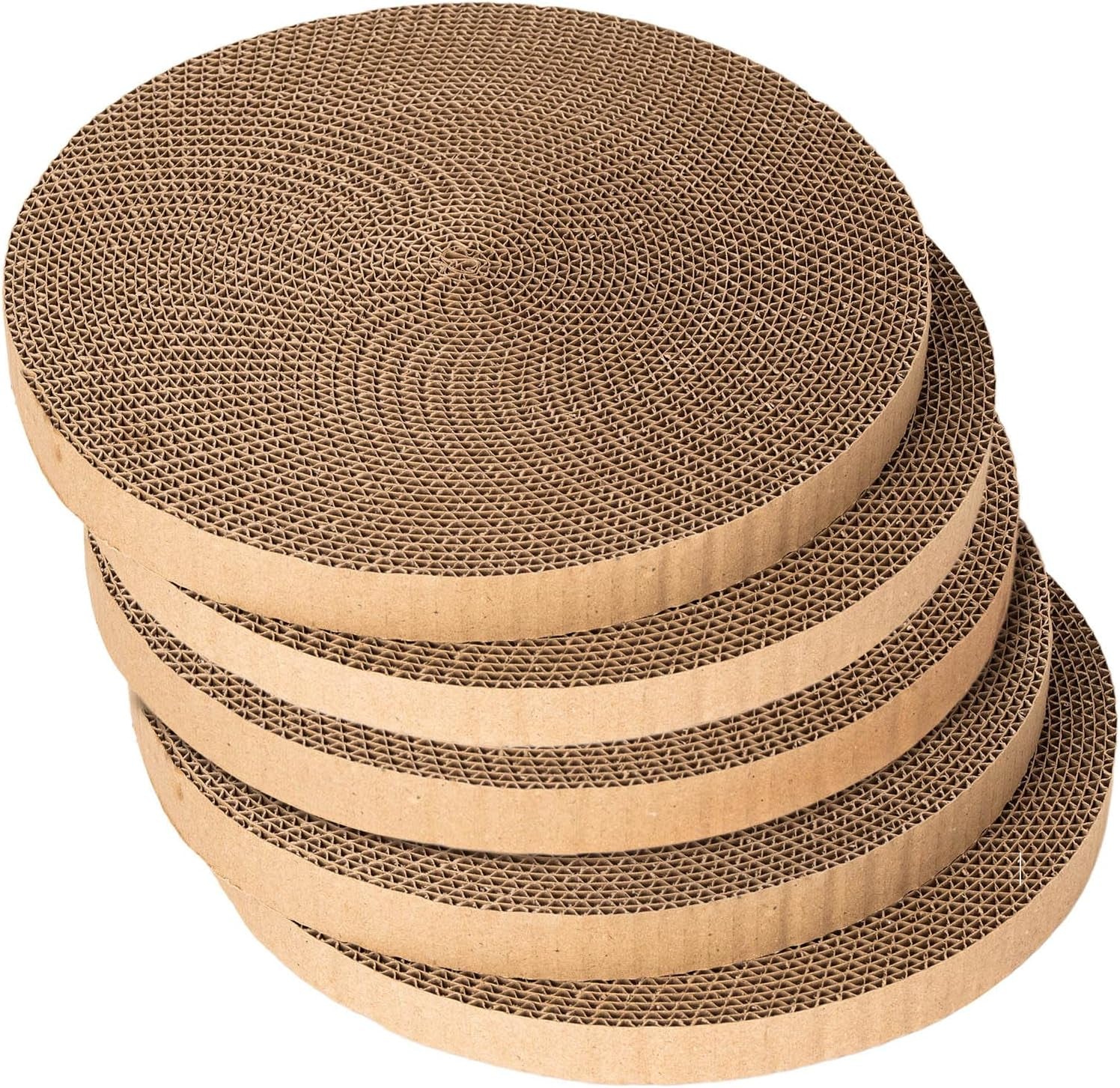 round-cat-scratcher-refill-10-inch-diameter-7-8-inch-thickness-cardboard-cat-scratcher-scratching-board-replacement-pads-2pcs-for-indoor-cats
