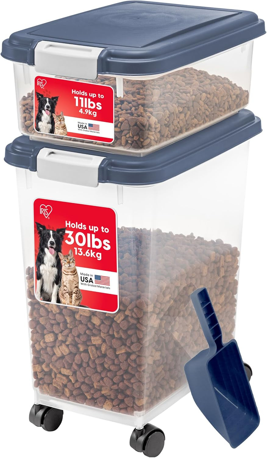 iris-usa-dog-food-storage-container-30-lb-11lb-airtight-combo-stackable-pet-food-storage-bin-with-wheels-for-cat-dog-food-bpa-free-made-in-usa-black-stackable-pet-food-plastic-storage-bins-with-wheels-for-cat-and-dog-food-made-in-usa