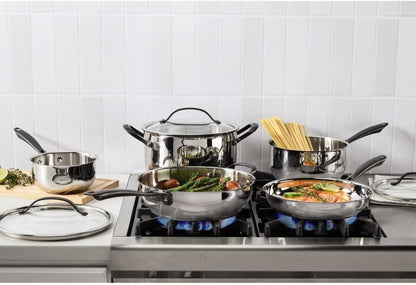 RADIANT PRO 8-Piece Stainless with Brushed Titanium Finish Cookware Set2