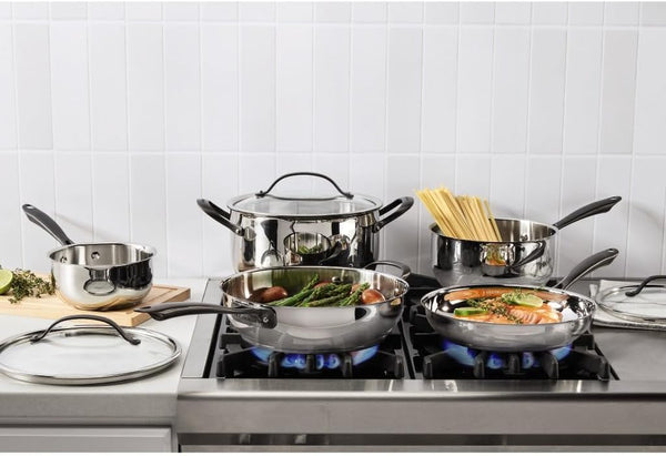 RADIANT PRO 8-Piece Stainless with Brushed Titanium Finish Cookware Set2