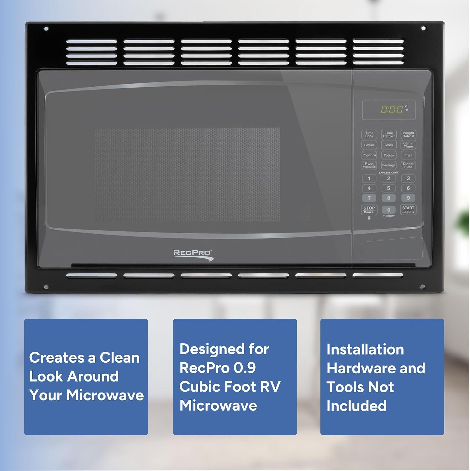 1-0-cu-ft-rv-microwave-with-trim-kit-black-900w-cooking-power-8-express-cook-presets-10-power-levels-instant-start
