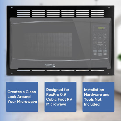 1.0 Cu. Ft. RV Microwave with Trim Kit, Black | 900W Cooking Power, 8 Express Cook Presets, 10 Power Levels, Instant Start2