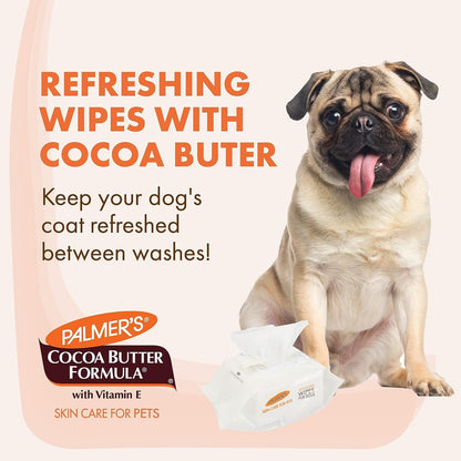 Palmer'S for Pets Cocoa Butter Refreshing Wipes for Dogs, 100 Count | Vitamin E Formula, Paraben- and Phthalate-Free, Gentle Daily Grooming, Dogs and Puppies2