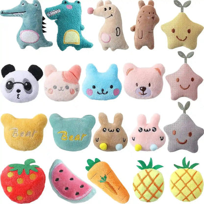 Gejoy 20 Pack Catnip Toys for Indoor Cat Plush Kitten Cat Chew Toys Catnip Kitten Entertaining Interactive Safe Teeth Cleaning Dolls(Lovely)1