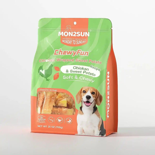 MON2SUN Dog Treats, Rawhide-Free Chicken Wrapped Sweet Potato, 25 Oz | Rawhide-Free, Soft & Chewy, Great for Training, No Artificial Colors, for All Breeds2