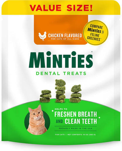 Minties Dental Treats for Cats, Salmon Flavored Treats for Cats, Freshens Breath and Controls Tartar, 2.5Oz15