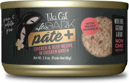 Tiki Cat after Dark Pate+ Wet Cat Food, Variety Pack, 2.8 Oz. Cans (Pack of 12)16