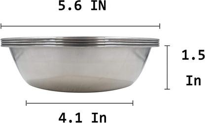 Stainless Steel Dog & Cat Bowls - 4-Pack5