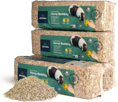 | Hemp Bedding for Small Animals 18.5L (3.7 LBS) | Low Dust, Odor Control, Highly Absorbent, Natural Cage Bedding for Rabbits, Hamsters, Guinea Pigs, Birds, and More8