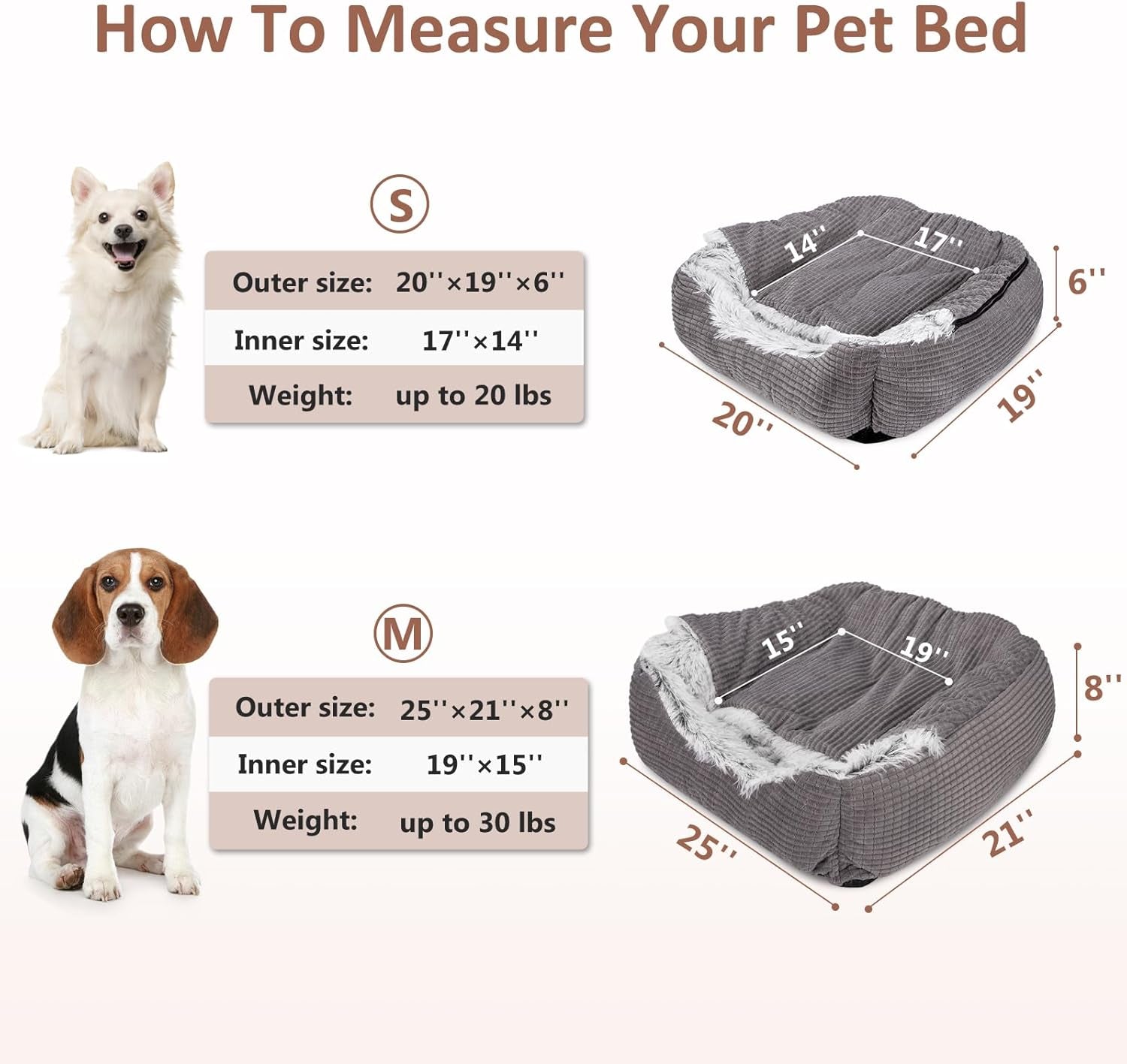 mixjoy-dog-beds-for-small-dogs-rectangle-cave-hooded-blanket-puppy-bed-luxury-orthopedic-cat-beds-for-indoor-cats-warmth-and-machine-washable-20-inches-grey