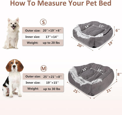 MIXJOY Dog Beds for Small Dogs, Rectangle Cave Hooded Blanket Puppy Bed, Luxury Orthopedic Cat Beds for Indoor Cats, Warmth and Machine Washable (20 Inches, Grey)7