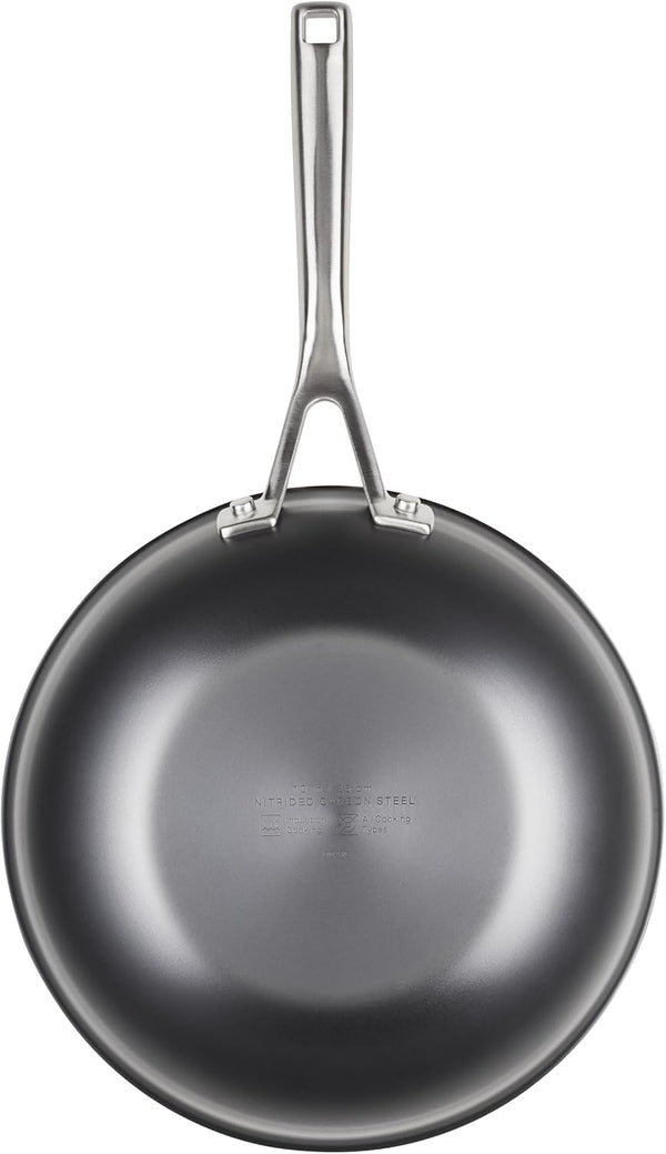 Kitchenaid NITRO Carbon Steel Wok, 10-Inch Nitrided Carbon Steel Pan, Stir Fry Pan, Gray9