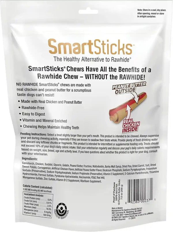 Smartbones Smartsticks with Real Peanut Butter 12 Count, Rawhide-Free Chews for Dogs5