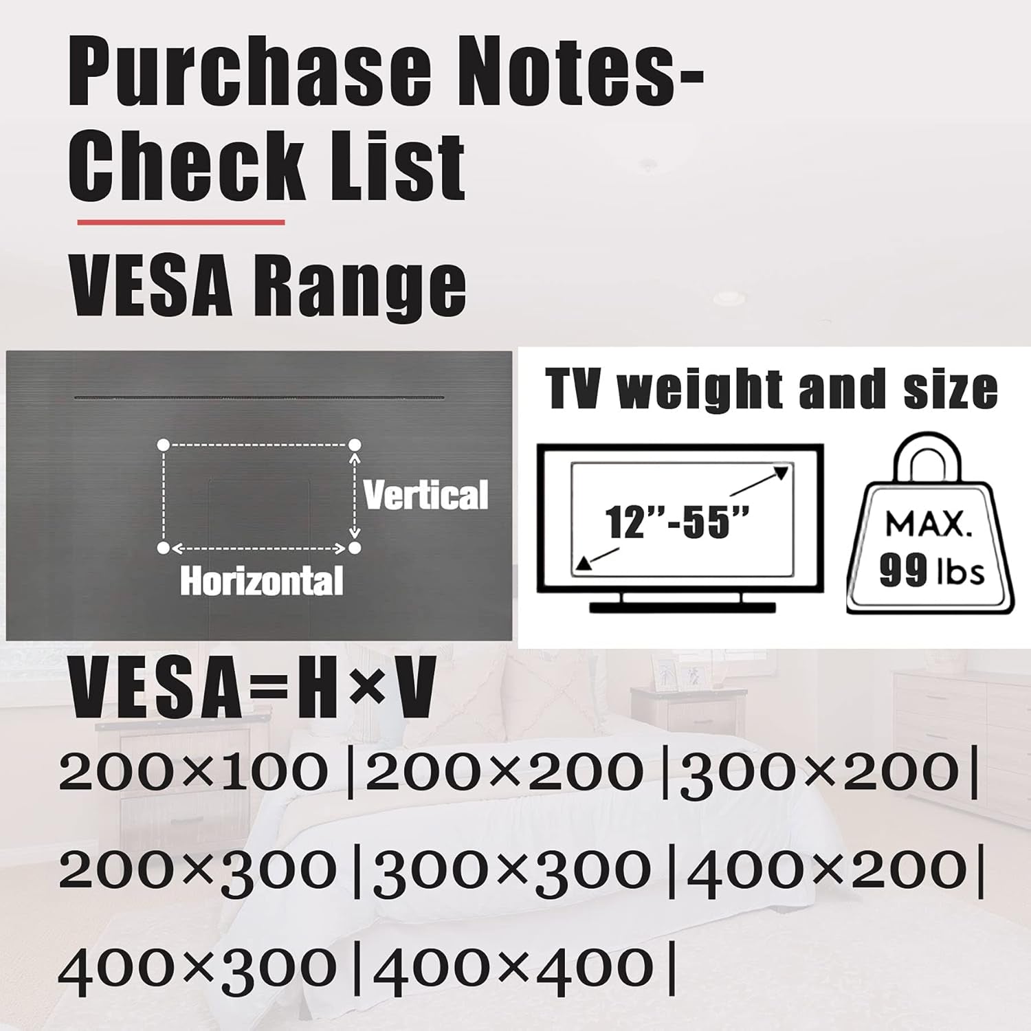 no-stud-tv-wall-mount-drywall-studless-tv-hanger-no-damage-no-drill-non-screws-dry-wall-flat-screen-tvs-easy-install-bar-bracket-fits-vesa-12-55-inch-tvs-up-to-99-lbs-include-hardware-levels