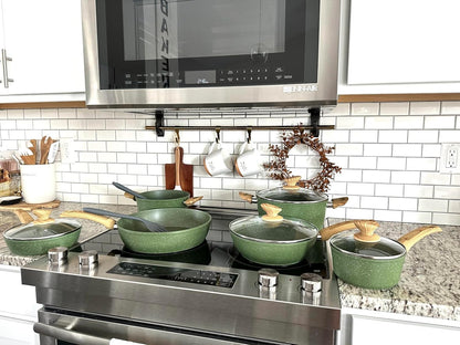 Pots and Pans Set Non Stick, 12 Pcs Kitchen Cookware Sets | Induction Compatible, Granite Nonstick Pans Set for Cooking, 100% PFOA & PFAS Free Non Toxic2